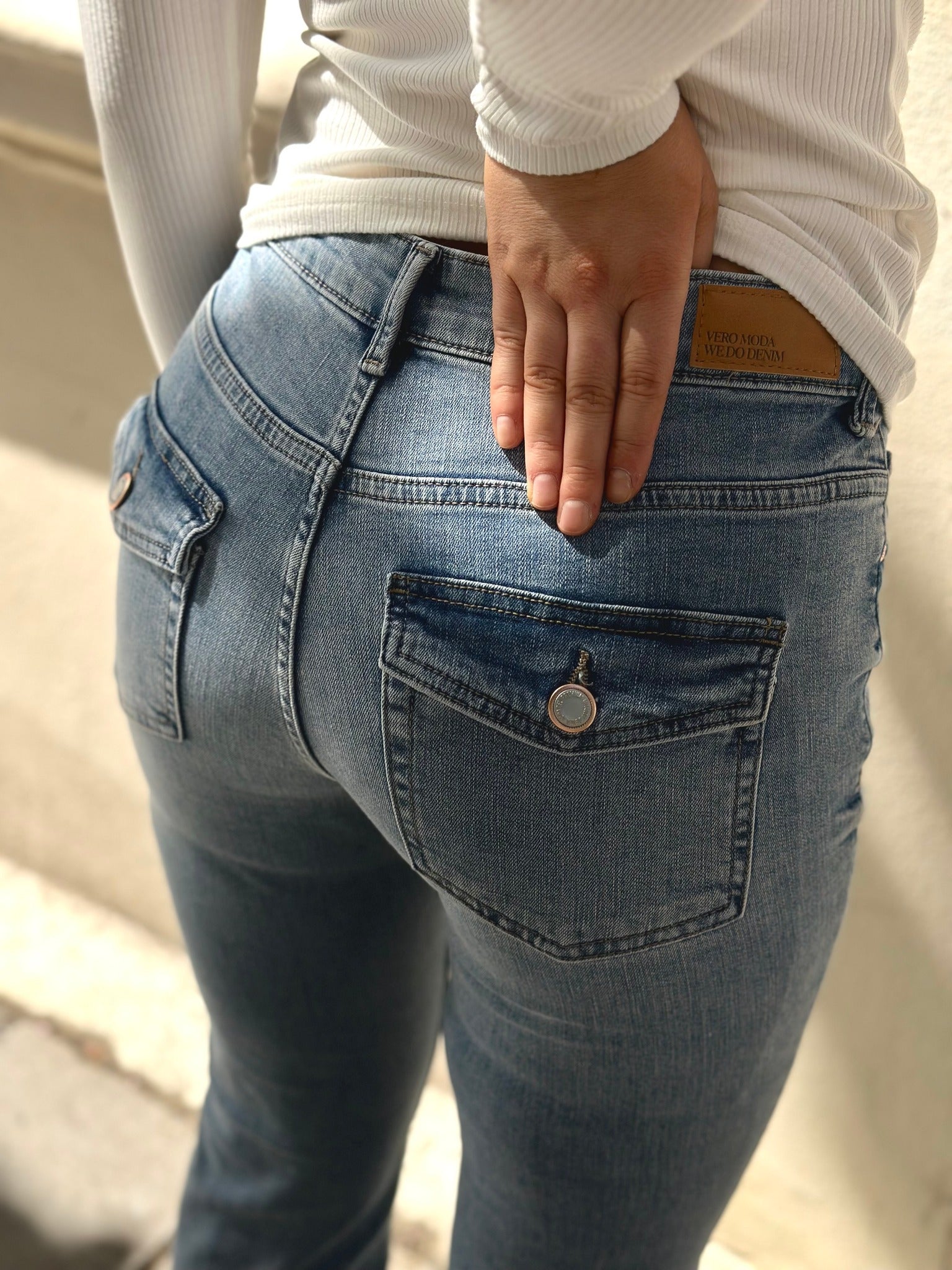 VMFLASH Pocket Jeans - Light Blue Denim